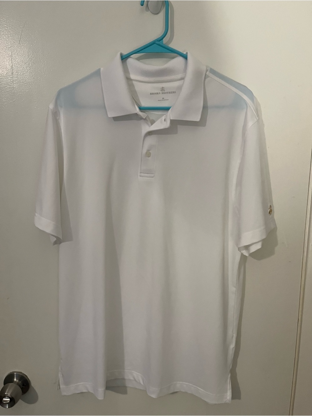 Brooks Brothers Men’s Performance White Short Sleeve Polo Size M
